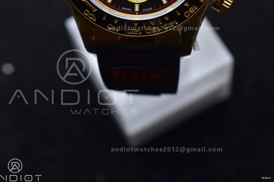 Black 1:1 Dial YG Edition Best (Weighted) 126518 V6 on Oysterflex Strap QF Daytona SH4131 0521